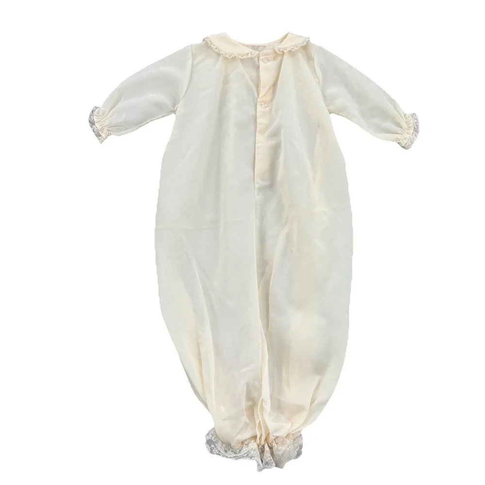 NWT Vintage‎ Shepherd Baby Christening Gown Unisex Layette Cream Lace USA